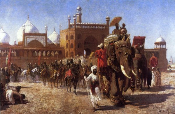 The Return Of The Imperial Court From The Great Nosque At Delhi  In The Reign Of Shah Jehan